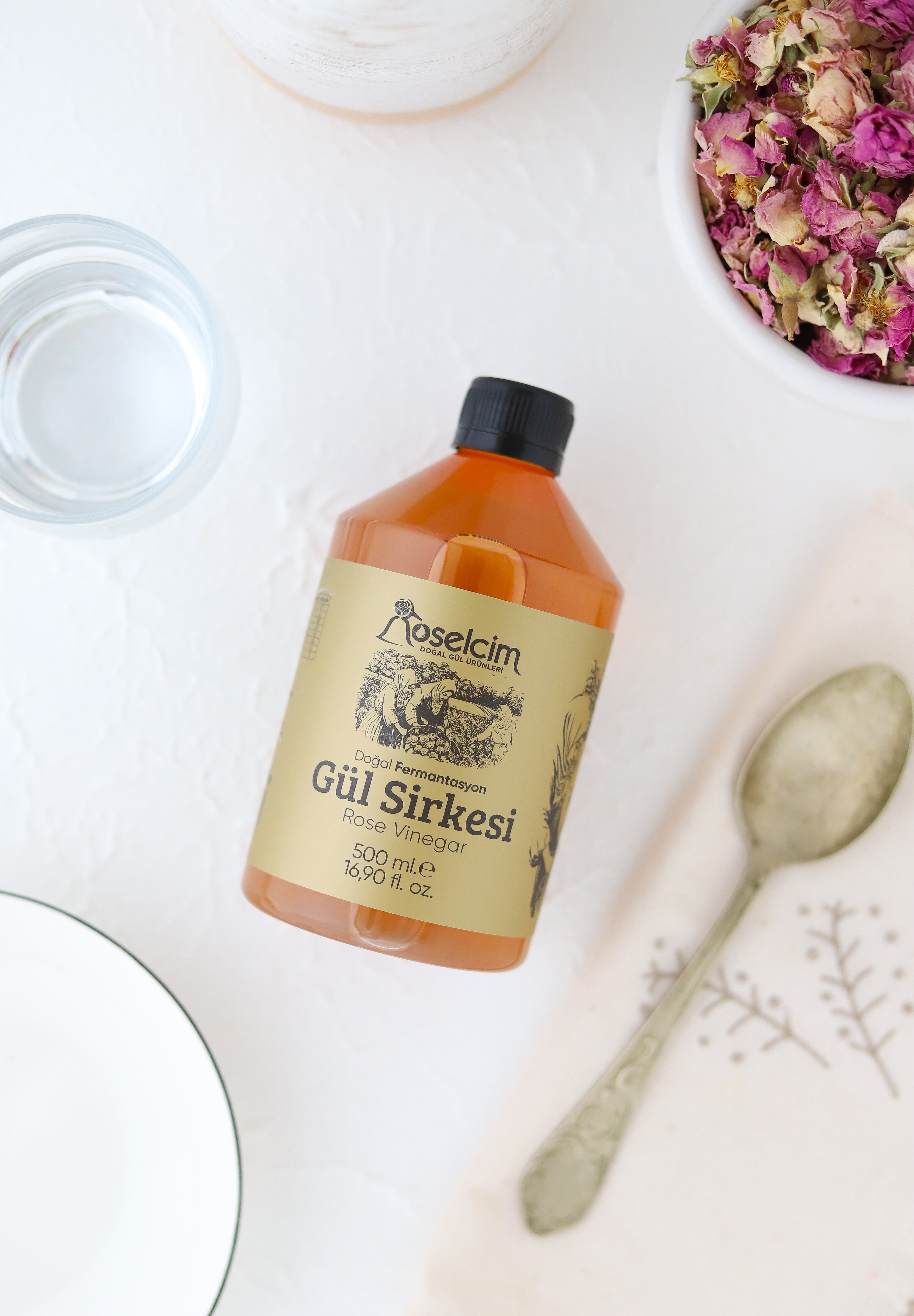 500 Ml Doğal Fermente Gül Sirkesi