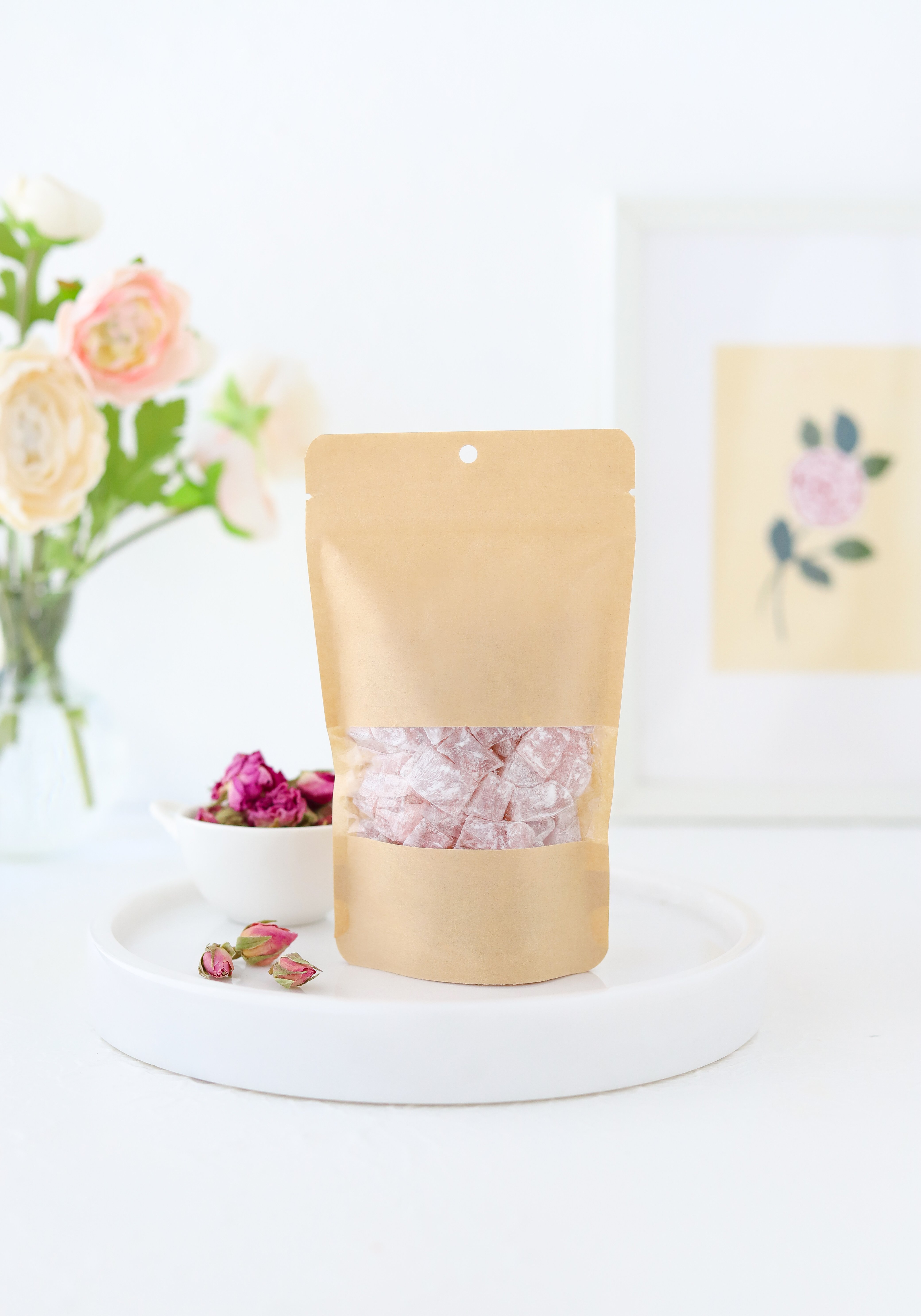 Çifte Kavrulmuş Gül Lokumu 250 Gr