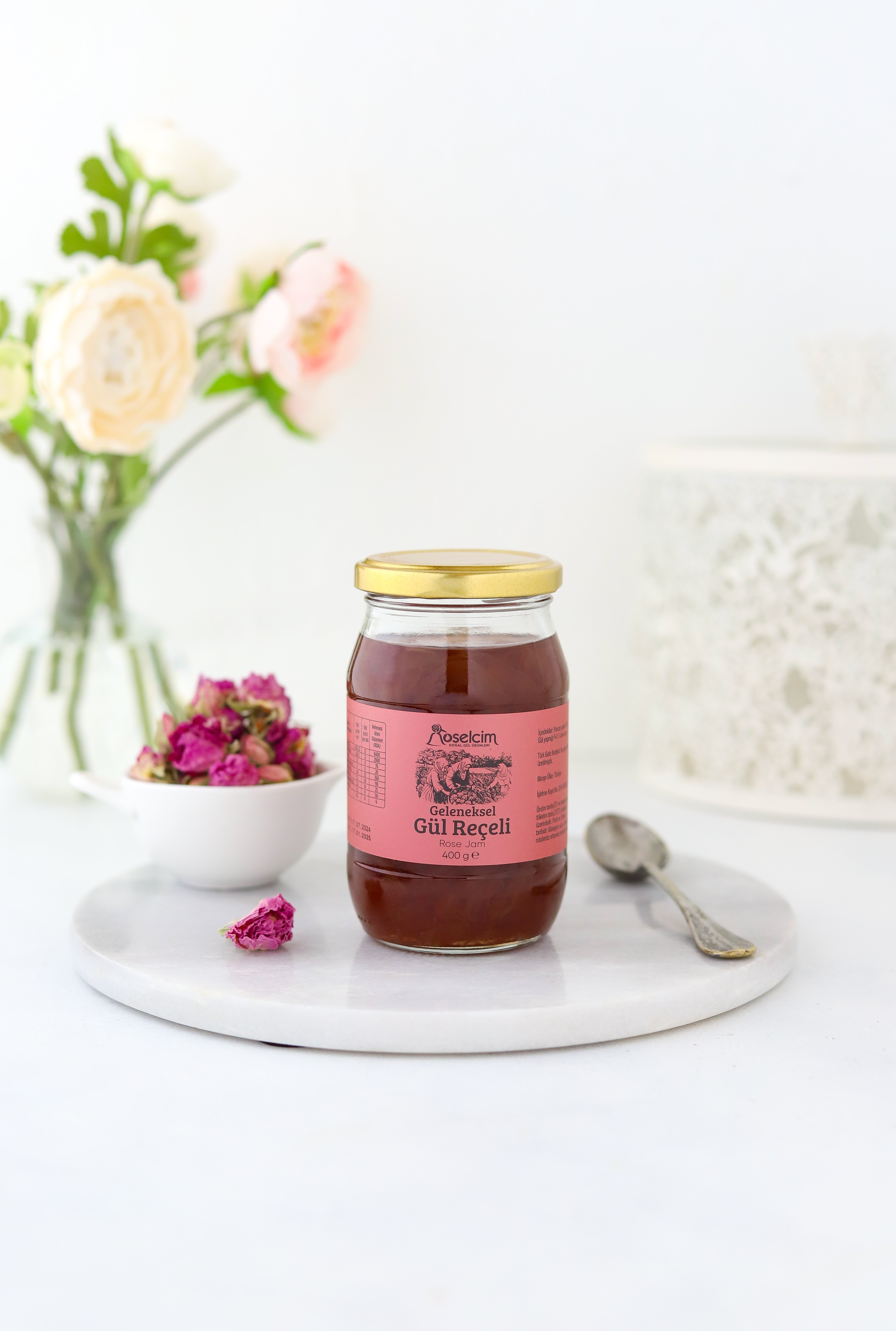 Doğal Gül Reçeli 400 gr (ev yapımı)