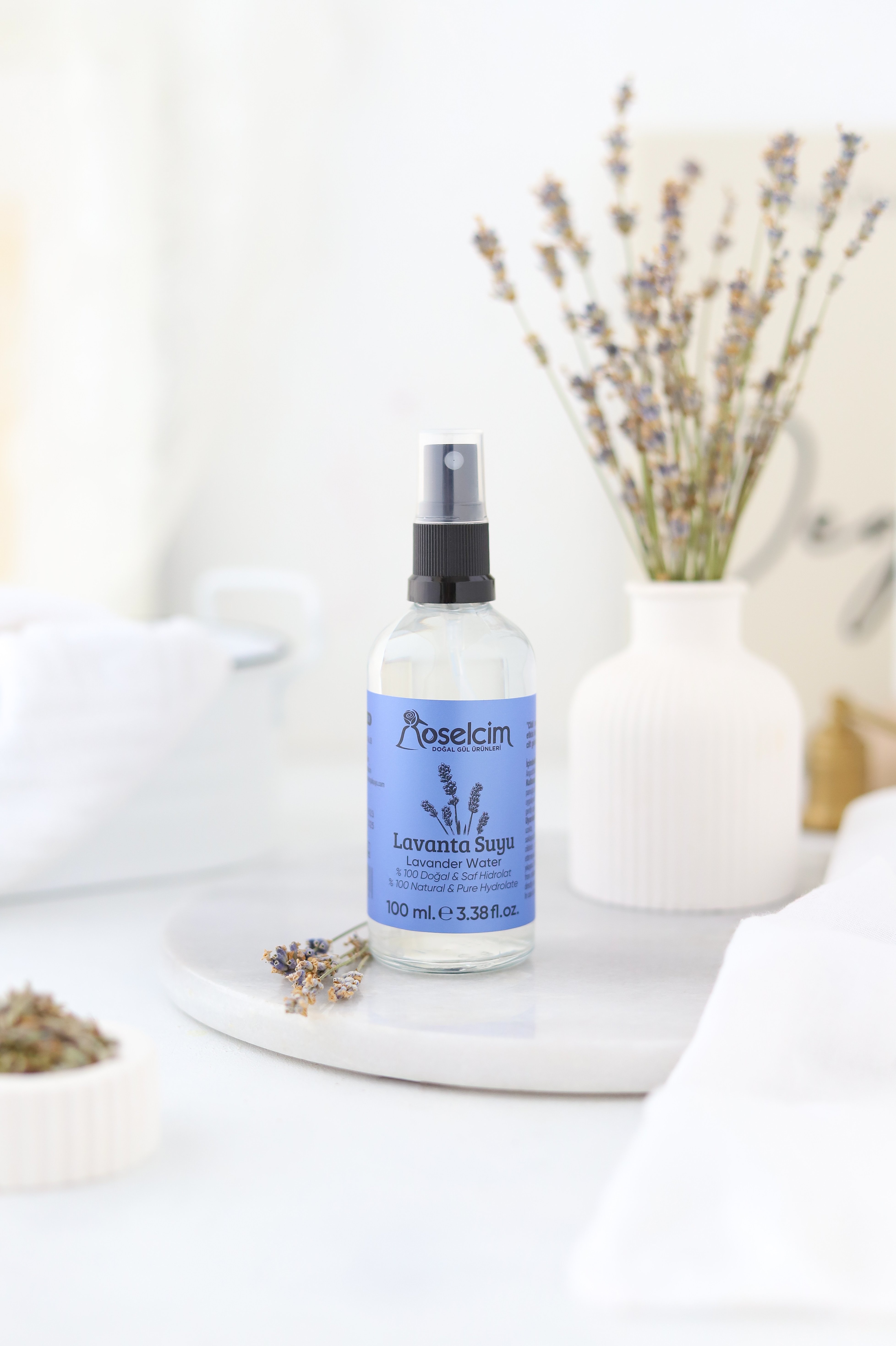 Doğal Lavanta Suyu 100 ml Cam Sprey Şişe