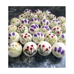 Yün Keçe İşlemeli Lavanta Topu