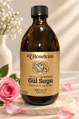 500 Ml Yağı Alınmamış Gül Suyu (Cam Şişe)
