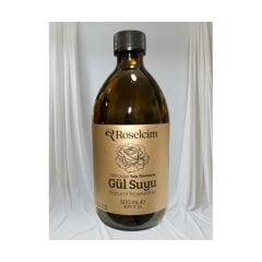 500 Ml Yağı Alınmamış Gül Suyu Cam Şişe