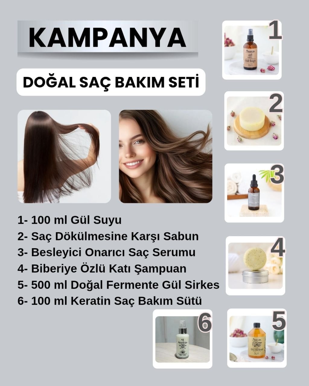 Doğal Saç Bakım Seti