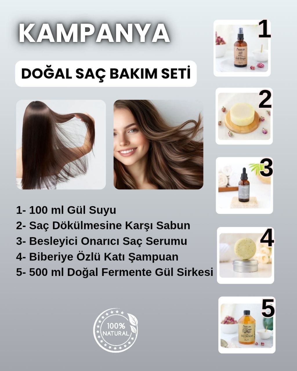 Doğal Saç Bakım Seti