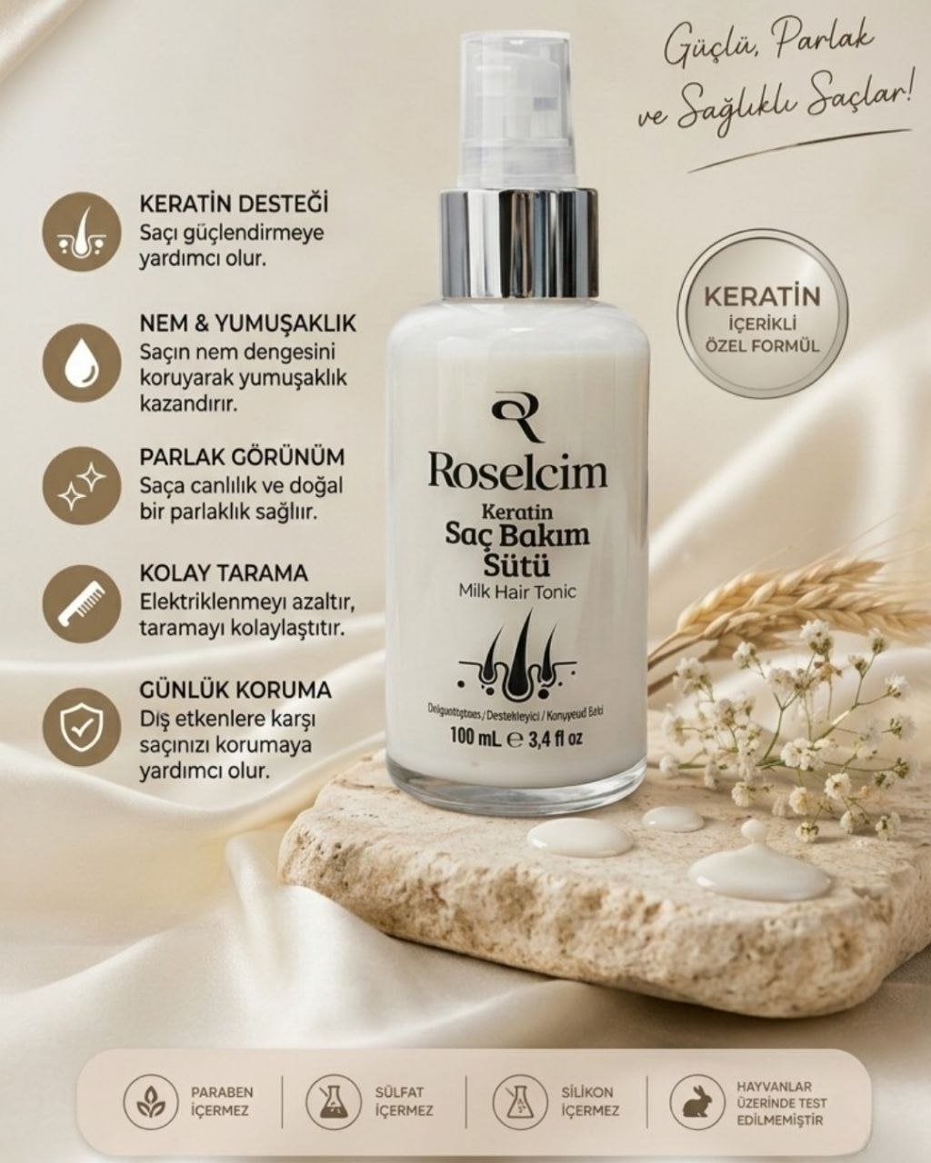 Keratin Milk Saç Bakım Sütü ( 100 ml )