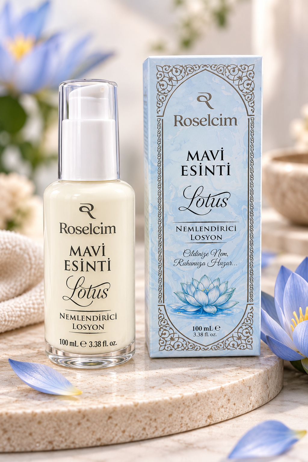 Roselcim Mavi Esinti – Mavi Lotus Nemlendirici Losyon 100 ml
